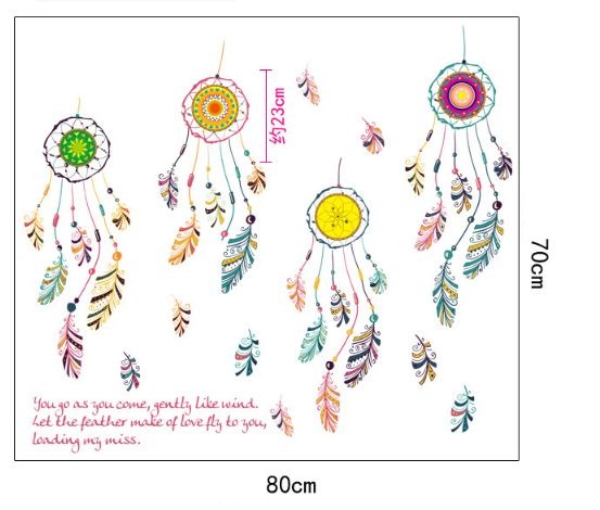 Decal lông vũ đủ màu 3